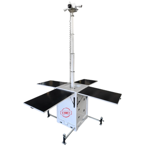 เสาโซลาร์เซลล์เคลื่อนที่พร้อมเสาไฮดรอลิกแบบยืดหดได้ แผงโซลาร์เซลล์แบบติดตั้งได้สำหรับการรักษาความปลอดภัยงานชั่วคราว - Product Image 5