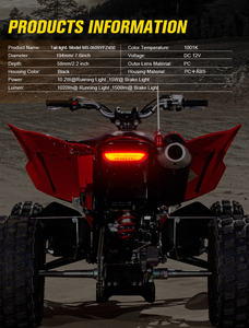 Accesorios para ATV Yamaha <span class=keywords><strong>Raptor</strong></span> <span class=keywords><strong>700</strong></span> 700R 2009-2018 YFZ450R YFZ450X, Luz Trasera Roja, Lámparas Traseras LED, Luz de Freno y Luces de Señalización - Product Image 2