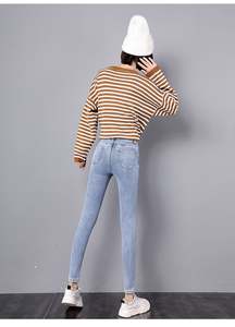 Jeans caldi invernali donna a vita alta pantaloni di <span class=keywords><strong>velluto</strong></span> Casual Jeans per donna pantaloni taglie forti 812-1627 - Product Image 6