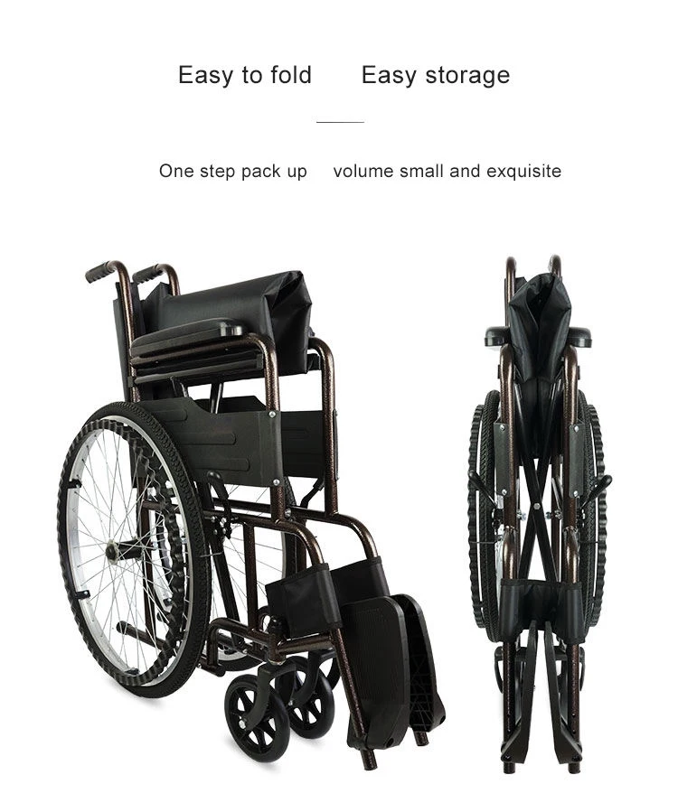 Factory Custom Lifts Used standard steel wheelchairs Manual Foldable Wheelchair