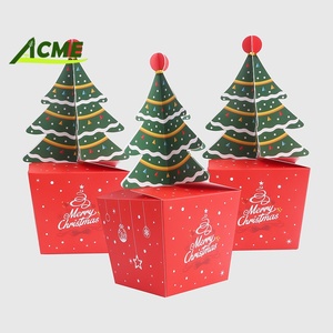 <span class=keywords><strong>2025</strong></span> Bán Buôn Mới Được Thiết Kế Sang Trọng Giáng Sinh Hình Cây Có Thể Gập Lại Hộp Quà Tặng Hộp Giấy Nhẫn Tùy Chỉnh Hộp Giấy Cho Và Kẹo - Product Image 1