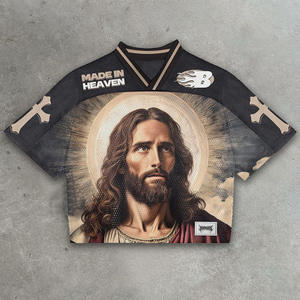 Y2K Revival Bold Camiseta con estampado floral 2025 Unisex Verano Vintage Algodón Camiseta con cuello en V en tallas europeas para estilo callejero - Product Image 6