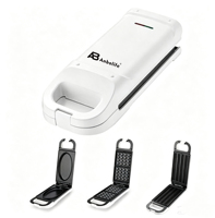 Grille électrique Anbolife 3-en-1 avec plaques amovibles, sans fumée, antiadhésive, pour toasts, sandwichs et gaufres