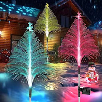 Bodeneinsatz lampe Bunte Glasfaser Solar String Quallen form 25cm Durchmesser Jelly fire Lampe Outdoor Wasserdichte Landschaft