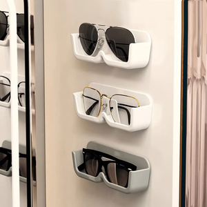 Support mural auto-adhésif pour <span class=keywords><strong>lunettes</strong></span>, présentoir à <span class=keywords><strong>lunettes</strong></span> de soleil tendance pour chambre à coucher, bureau, vestiaire, armoire, boîte organisateur de <span class=keywords><strong>lunettes</strong></span> - Product Image 1