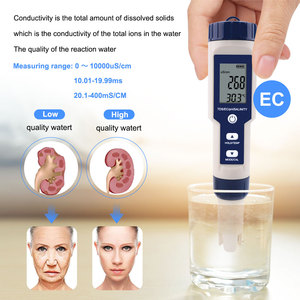 เครื่องวัดคุณภาพน้ำดิจิตอลแบบพกพา EZ9909 ชนิดปากกา วัดค่า PH EC TDS อุณหภูมิ ความเค็ม สำหรับสระว่ายน้ำ สปา น้ำดื่ม และตู้ปลา - Product Image 3