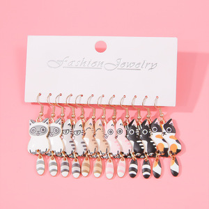 Cartoon <b>Cat</b> Drop <b>Earrings</b> Zinc Alloy Stud <b>Earrings</b> Party Jewelry Fashion Jewelry - Product Image 2