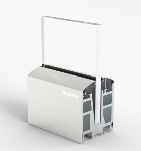 Système de balustrade en aluminium intelligent avec finition bois haut de gamme disponible en noir, argent et champagne - Product Image 4