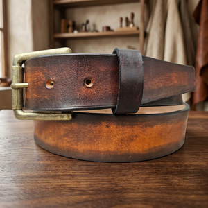 100% <b>Cow</b> Hide Belts Steel Buckle Customizable Designs Eco-Friendly Waterproof Men's Vintage Style Durable 3.8 CM Width Made - Product Image 1
