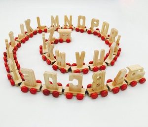 Jouet éducatif précoce en bois Alphabet <span class=keywords><strong>train</strong></span> <span class=keywords><strong>train</strong></span> en bois jouet éducatif de <span class=keywords><strong>train</strong></span> de lettre - Product Image 1