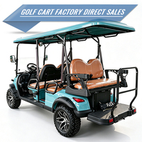 Carrito de Golf Eléctrico de 6 Plazas, Carrito de Golf para 6 Pasajeros en Venta, Vehículo Utilitario de 4 Ruedas para Comunidades Turísticas