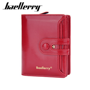 กระเป๋าสตางค์ผู้หญิงแบรนด์ Baellerry หนัง PU ขนาด 5 นิ้ว ช่องใส่บัตรหลายช่อง กระเป๋าใส่เหรียญแบบมีหัวเข็มขัด สีพื้น คอลเลคชั่นฤดูใบไม้ผลิ 2023 - Product Image 1