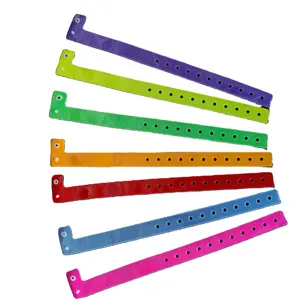 Muestra gratis 3/4 \ "Logotipo personalizado PVC/Pulseras de vinilo Pulseras Slap surtidas para eventos musicales