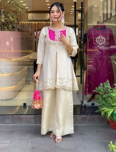 Nuevo vestido pakistaní bordado pesado Forro de algodón Top de fiesta con Romano pesado para mujeres Estilo indio Salwar - Product Image 2
