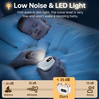 Coupe-ongles électrique rechargeable par USB 3 en 1 avec lumière LED et rangement pour les ongles coupés, pour bébés, enfants, seniors et adultes