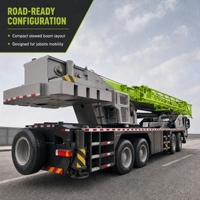 Grue tout-terrain d'occasion de qualité supérieure 80t avec pneus 385 et vitesse maximale de 50 km/h