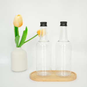 Mini bouteille de <span class=keywords><strong>liqueur</strong></span> PET vide en plastique de 30ml 50ml 250ml personnalisée petite bouteille de boisson de jus de fruit avec bouchon en aluminium - Product Image 5