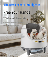 Litière automatique intelligente électrique à ouverture supérieure 68L OEM d'usine avec fonctions d'auto-nettoyage et de nettoyage facile pour chats et chiens
