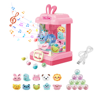 Machine de receveur de poupée pour enfants, jouet éducatif intérieur, dessin animé, ours, machine à griffes portable et compacte de bureau, jouets pour enfants