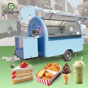 Remorque alimentaire électrique surélevée pour glaces et limonades, type scooter de rue, entièrement équipée pour café, sur support - Product Image 1