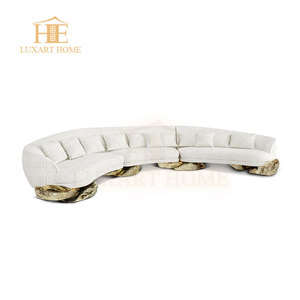 Luxury Modern Curved with Fabric Cover and Sponge Filling for Apartment & Villa Living Rooms <b>Complete</b> <b>Set</b> <b>Bed</b> - Product Image 3