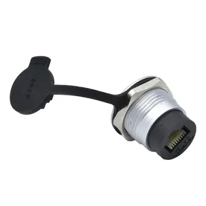 Best Brand Rj45 Connectors Pass Through Network Interface Pcb Panel Socket Female Plug Waterproof Ethernet Rj45 Connector