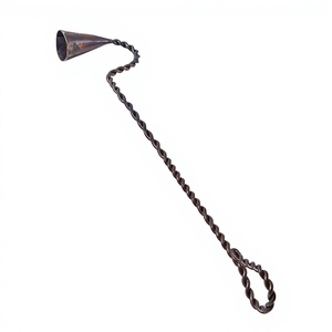 Iron Metal <b>Candle</b> Snuffer With Twisted Handle And Cone Tip For Home Decoration Vintage <b>Candle</b> <b>Wick</b> Snuffer On Sale - Product Image 1