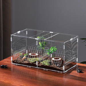Terrarium Bobite de haute qualité, écologique, en acrylique, avec boîte de paysagisme magnétique, type d'assemblage, cage pour grenouille, araignée - Product Image 4