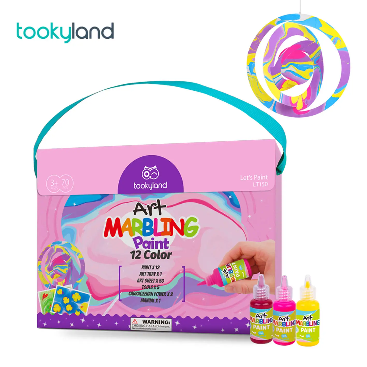 2022 nuovo Kit di vernice marmorizzata-12 giocattoli da gioco a colori per bambini arti e mestieri per ragazze e ragazzi
