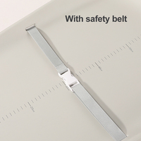 Table à langer en plastique rigide pour bébé, avec échelle de longueur intégrée, ceinture de sécurité, pratique pour les soins du nouveau-né