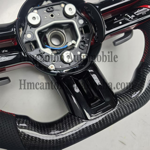 Nouveau produit : Volant perforé en cuir et fibre de carbone pour Mercedes Benz W177 W213 W204 C257 AMG - Product Image 4
