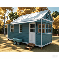 Petite maison préfabriquée sur roues au design moderne en vente chaude Maisons roulantes populaires en plein air