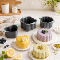Lot de 3 moules de cuisson en silicone antiadhésifs, petits moules à gâteaux pour friteuse à air et cuisson vapeur, réutilisables et faciles à démouler pour muffins, crèmes anglaises, œufs