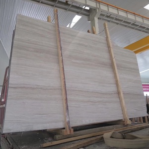 Dalle de marbre en pierre naturelle de couleur bois blanc veiné italien, brun clair - Product Image 2