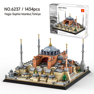Blocchi da Costruzione della Cattedrale di Sofya di Istanbul, Turchia, Architettura Mondiale, Scena Urbana, Giocattolo in Plastica ABS, Piccole Particelle, Regalo, 1436 Pezzi - Product Image 6