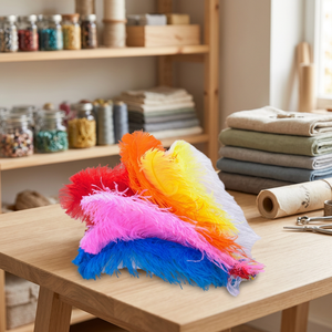 Wholesale Soraj Enterprises Customized Size Dyed Colorful Ostrich <b>Feather</b> Crafts for Party/Wedding/Home Decor Promotional Cheap - Product Image 2