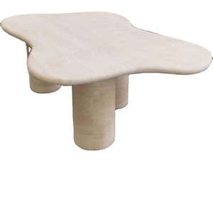 Đồ Nội Thất Thiết Kế Kiểu Bắc Âu Bàn Ăn Hình Tròn Đá Vôi Bàn Ăn Đá Cẩm Thạch Tự Nhiên Cho 4 Người - Product Image 4