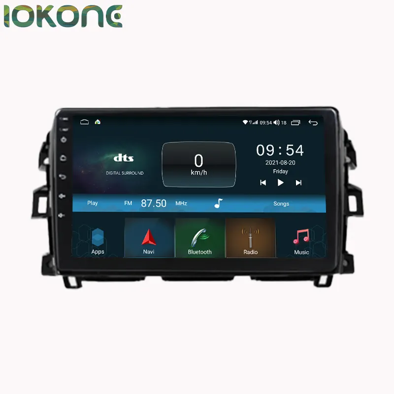 IOKONE 공장 가격 옥타 코어 6G 128G 10.1 인치 자동차 라디오 안드로이드 플레이어 네비게이션 닛산 NAVARA 2015-2019