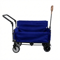 Chariot de camping pliable tout-terrain électrique robuste et étanche, chariot utilitaire portable pour loisirs en plein air et courses industrielles