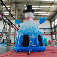 Maison de rebond gonflable sur le thème de Noël vente commerciale loyer maison enfant cadeau vente en gros enfants divertissement attraction d'hiver
