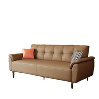 Grand canapé de bureau moderne en cuir à deux places, ensemble de luxe pour appartement et salon