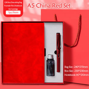 Coffret cadeau de cahier d'affaires en cuir PU soyeux de haute qualité <span class=keywords><strong>stylo</strong></span> plume en papier sans bois avec logo personnalisé - Product Image 1