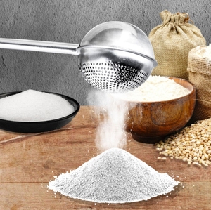 Plumeau à farine pour la cuisson Opération à une main Agitateur à sucre en poudre en acier inoxydable 304 - Product Image 2