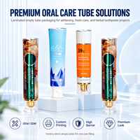 Tubes de dentifrice en aluminium et plastique avec logo personnalisé, imprimés UV, laminés, emballage compressible, bouchon à vis 12,7-35 mm
