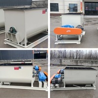 Mélangeur horizontal de poudre sèche et de granulés 100 kg 200 kg, matériau SUS304, capacité 500 L pour aliments, céréales, engrais