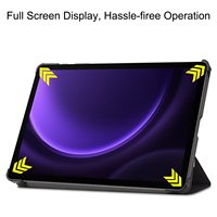 Étui de protection pliable et durable pour tablette Samsung Galaxy Tab S9FE 2024 10,9 pouces, en cuir PU intelligent et coque PC