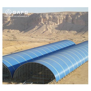 Structure préfabriquée en acier à ossature spatiale, toit en arche courbe, construction en voûte tonnelle, stockage de charbon - Product Image 6