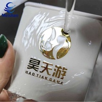 Autocollants personnalisés Meishan en feuille d'or transparente, forme irrégulière, étiquettes imperméables anti-UV en vinyle PVC, emballage de 100 pièces
