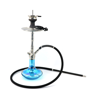 Factory Direct Wholesale Mix Color 50cm Stainless Steel Classic Glass Base <strong>Hookah</strong> Smoking Water <strong>Pipe</strong> for Bar Household Daily Use - Product Image 4