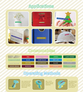 Puty 3D dập nổi nhãn nhà sản xuất máy cầm tay di động cổ điển dập nổi máy in nhãn Nhà Văn dễ dàng sử dụng máy nhãn - Product Image 3